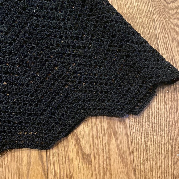 Black Stretch Knit Poncho by Talbots - Picture 4 of 6